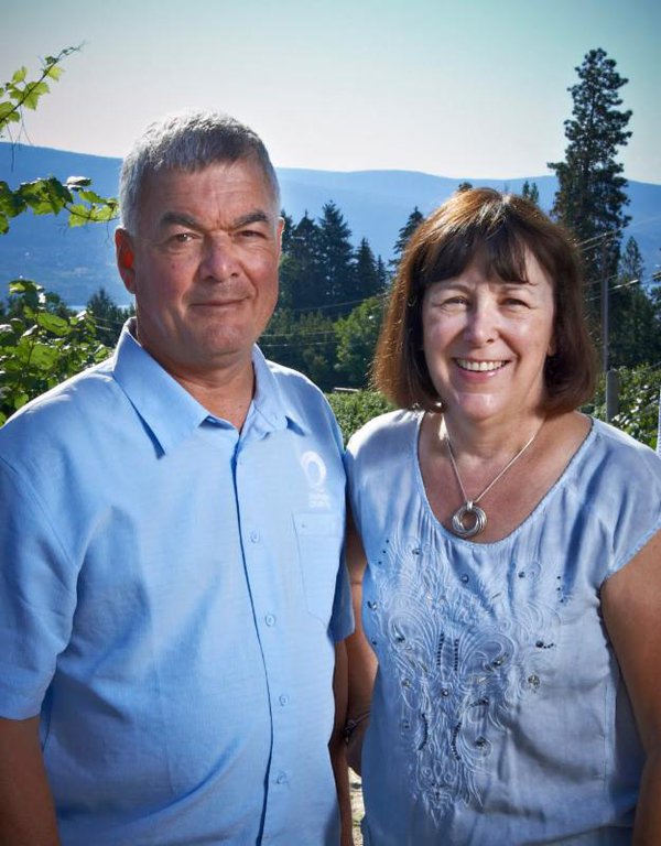 Switchback Organic Vineyard owners Steve Lornie and Christine Coletta