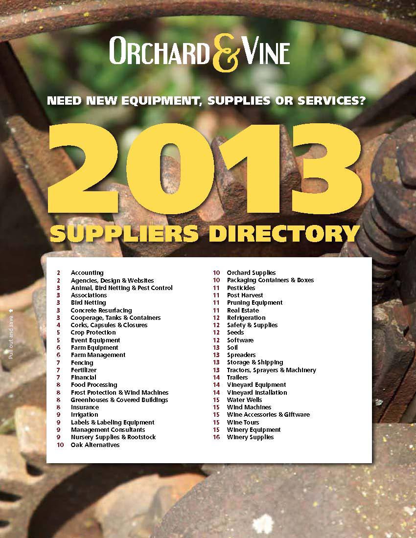 2013 Supplier Directory