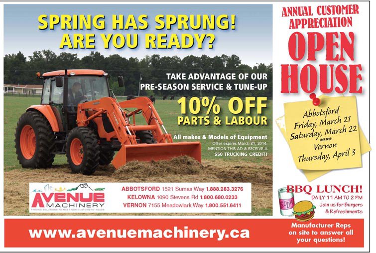 Avenue Machinery Spring Has Sprung 