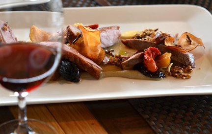 Miradoro Restaurant Roast Duck Yarrow at Tinhorn Creek Winery